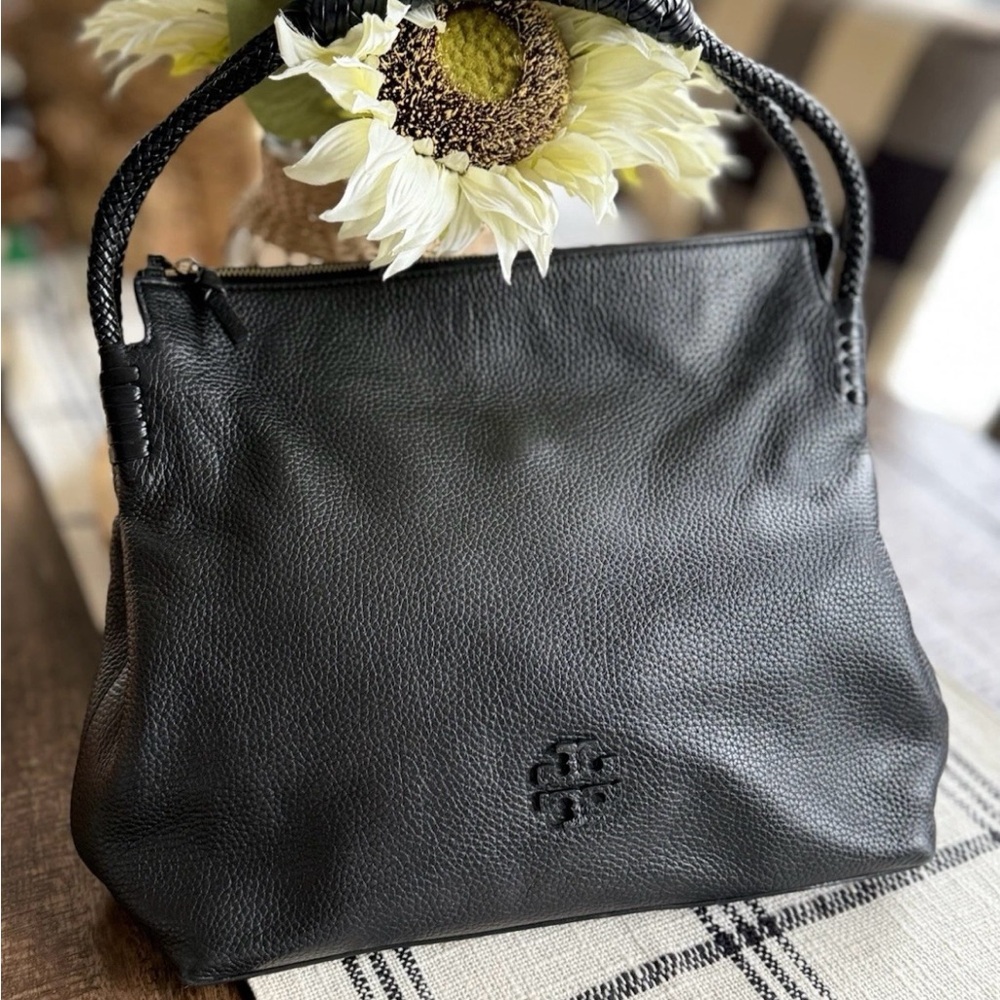 Tory Burch Black Pebble Leather Taylor Bag